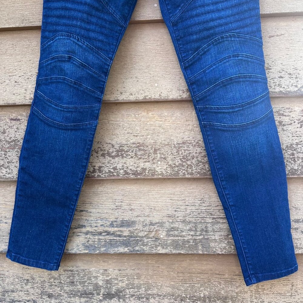 Current/Elliott Womens Moto Ankle Skinny Jeans Nashville Style Size 29 Dark Wash - Picture 6 of 13